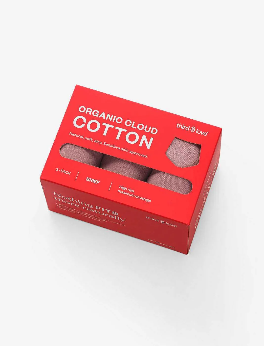 ThirdLove Brief^Organic Cloud Cotton Brief 3 Pack Box