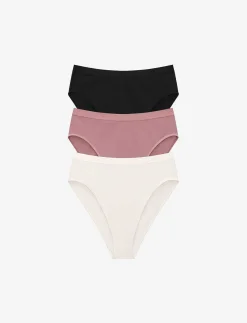 ThirdLove Bikini^Organic Cloud Cotton High Leg Bikini 3 Pack Box