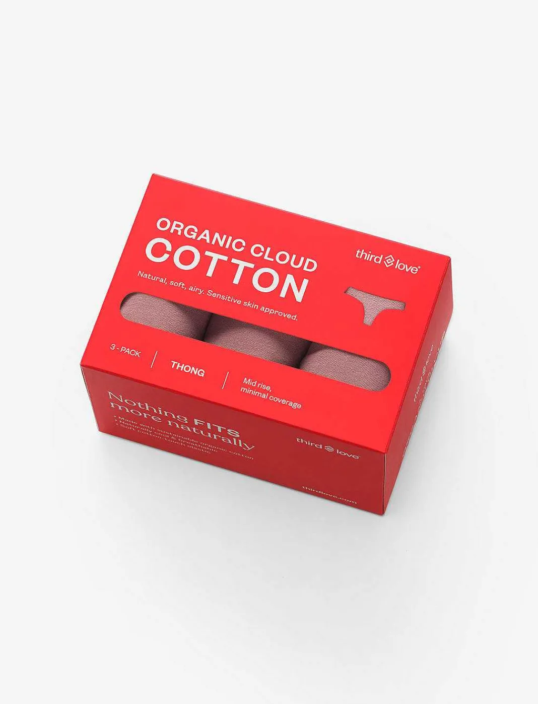 ThirdLove Thong^Organic Cloud Cotton Thong 3 Pack Box